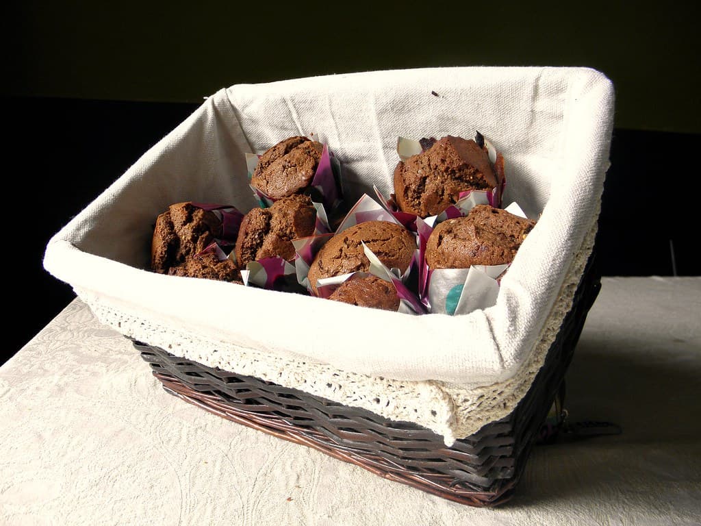 Muffin με ινδοκάρυδο και γλάσο σοκολάτας