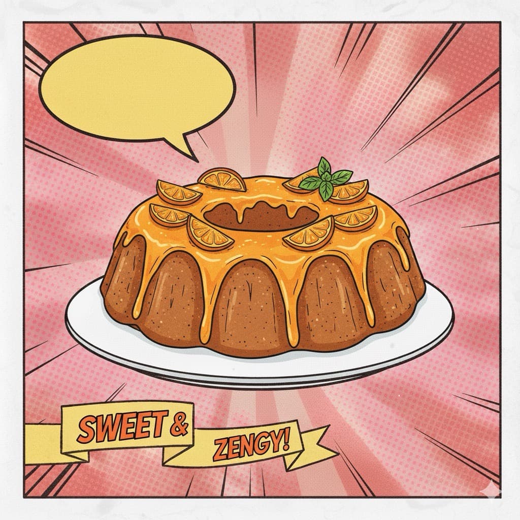 Κέικ Πορτοκαλιού με γλάσο πορτοκάλι